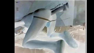jugando con dildos en suspensorio, efecto rayos x